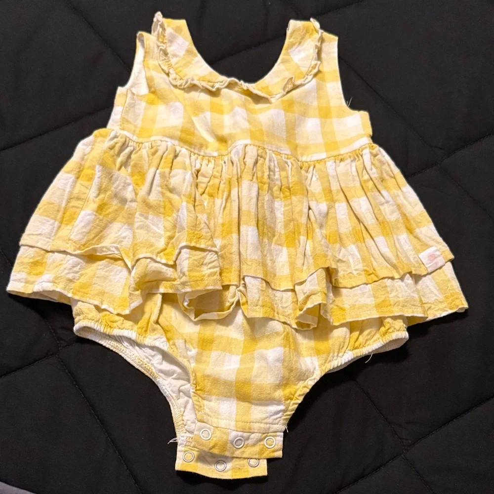 SweetHoney Yellow Plaid Diaper Cover